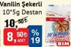 DESTAN VANİLİN ŞEKERLİ 10*5 G
